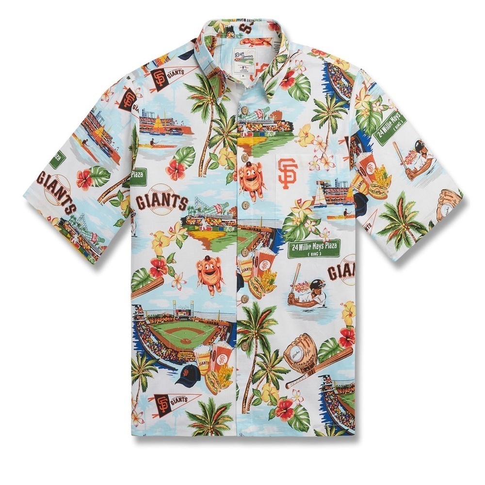 NWT Reyn Spooner San Francisco Giants Scenic Hawaiian Shirt 3XL MLB Aloha
